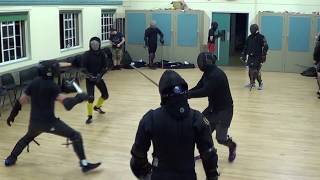 Melee or skirmish sparring practice at SG1 Schola Gladiatoria Ealing