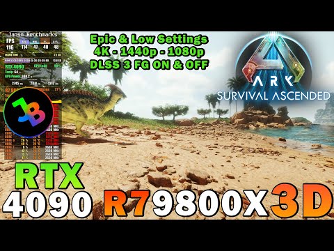 ARK: Survival Ascended | RTX 4090 | Ryzen 7 9800X3D | 4K - 1440p - 1080p | Epic & Low Settings