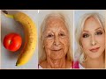 82 Years Grandma Transform To 30 Using Banana And Tomato Remove Wrinkles Forever Completely