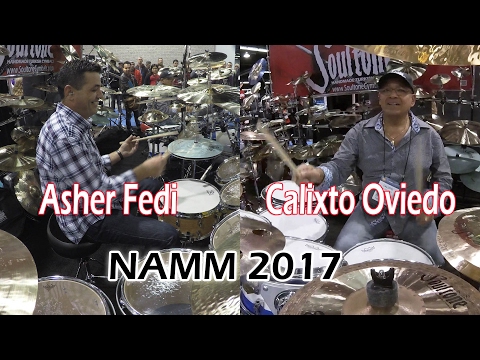 Soultone Cymbals NAMM 2017   Calixto Oviedo & Asher Fedi