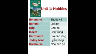 Luyện từ vựng tiếng anh lớp 7 -Unit 1: Hobbies #hoctienganh #cachluyenphatamtienganhmy #english