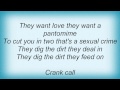 Billy Idol - Crank Call Lyrics