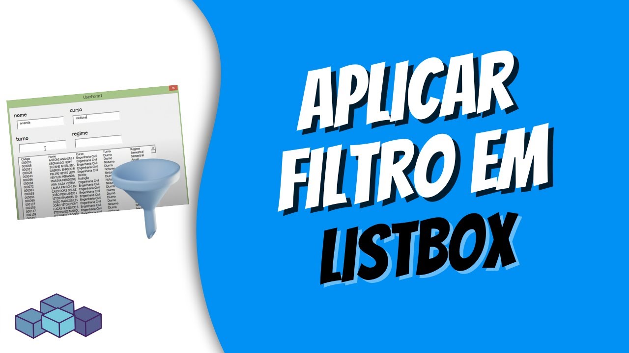 Aplicar Filtro em ListBox no VBA -  Filtro Avançado | VBA Academy