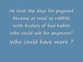 Mad as Rabbits Lyrics , Panic! at the disco 