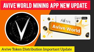 Avive World mining app | Avive Monthly Distribution | Avive New update | Avive Latest Update Crypto