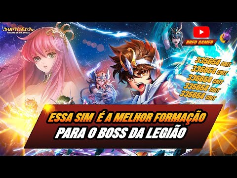 DESCOBRI O MELHOR MÉTODO E FORMAÇÃO PARA DAR DANO NO BOSS DA LEGIÃO! Saint Seiya Awakening!