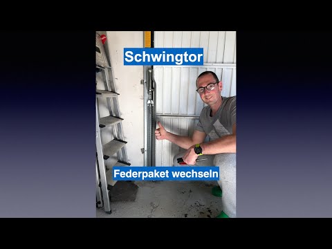 Schwingtor Federpaket Feder tauschen Hörmann Garagentor Federbruch