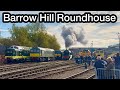 A Walk Through The LOCOS At BARROW HILL ROUNDHOUSE With A3 60103 Flying Scotsman At Work