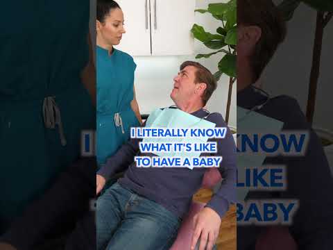 tooth pain?? well don't say this if you've never birthed a baby... #shorts