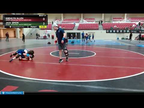 67-71 Lbs Round 2 - Andalyn Allen, Smoky Mountain Youth Wrestling Vs Jack Simon, Smoky Mountain Yo