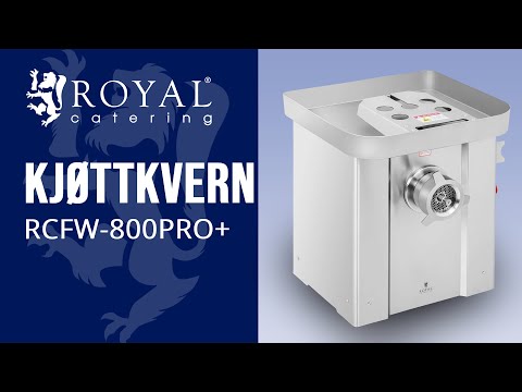 video - B-varer Kjøttkvern - rustfritt stål - 800 kg/t - revers-funksjon