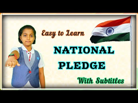 PLEDGE | English | National Pledge | Indian pledge | With Subtitles |