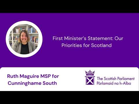 First Minister’s Statement: Our Priorities for Scotland