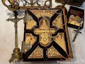 RARE ANTIQUE BIBLE LIKELY CATHOLIC LATE 1800 S BOOK GOLD LEAFING PIRATE GOLD COINS JR BISSELL