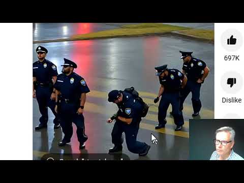 HOW TO SPOT A FAKE AI VIDEO: Police dance video is faked, Robin Thicke, blurred lines.