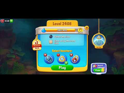 Fishdom gameplay level 2408 success win