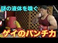 ゲイのゴリマッチョが謎の液体を嗅いでパンチングマシンをブン殴ったら衝撃の結果に!!!