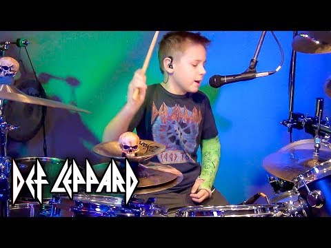 ANIMAL - DEF LEPPARD (age 9) Drum Cover