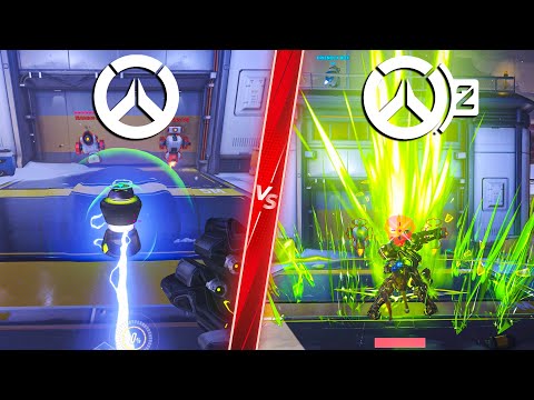Overwatch 2 vs Overwatch 1 - Direct Comparison! Attention to Detail & Graphics! 4K PC ULTRA