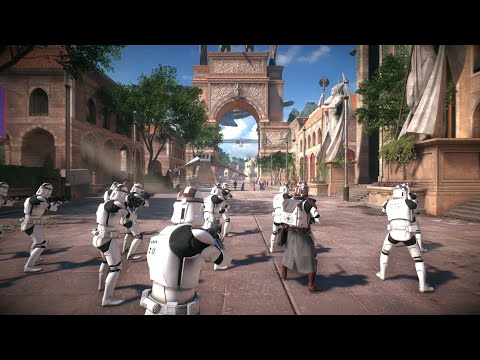 THE BATTLE OF NABOO: Clone Troopers vs CIS Battle Droids - Star Wars: Battlefront 2 (PS5)