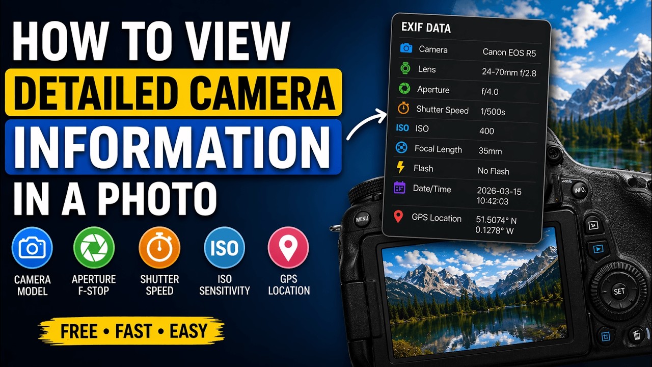 See Hidden Camera Data in Any Photo (EXIF Metadata Guide)