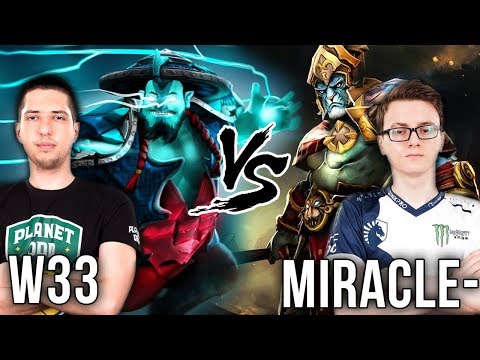 Miracle- Phantom Lancer vs w33 Storm Spirit Carry Battle - Dota 2