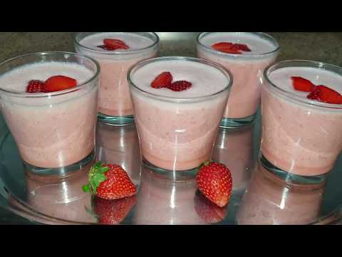 Como hacer batido de fresa fácil y refrescante /comida de Marruecos