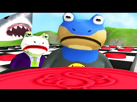 BAT FROG vs JOKE FROG GIANT CHECKERS - LOSER FEEDS GIANT SHARK - Amazing Frog - Part 120 | Pungence
