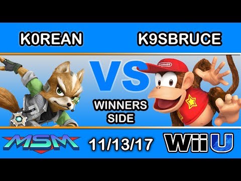 MSM 121 - GSM Brult | K0rean (Fox) Vs. MF LH | K9sbruce (Diddy Kong) Winners Side