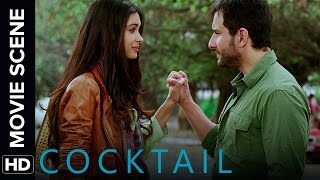 Saif proposes to Diana  Cocktail  Movie Scene