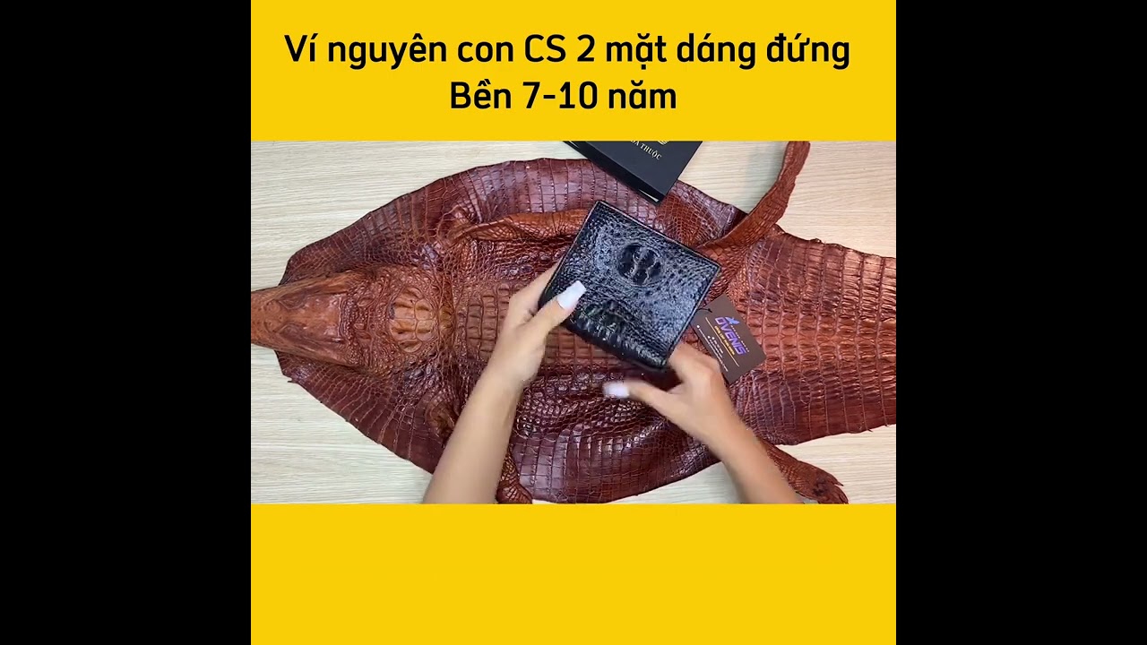 Ví Da Cá Sấu - Nguyên Con 2 Mặt Cao Cấp VS215TH