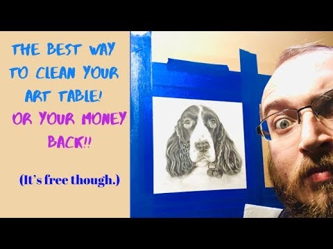 THE BEST WAY TO CLEAN YOUR DRAWING TABLE! STEP BY STEP GUIDE TO CLEANING AN ART TABLE!
