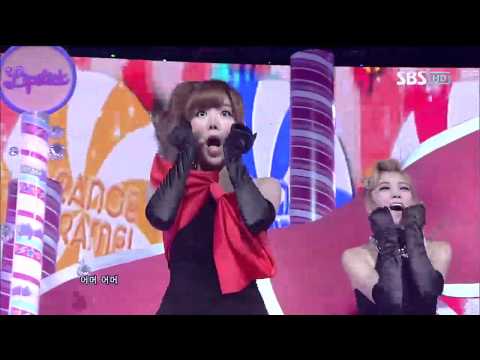 Orange Caramel [Milk Shake + Lipstick] @SBS Inkigayo Popular song 20120916