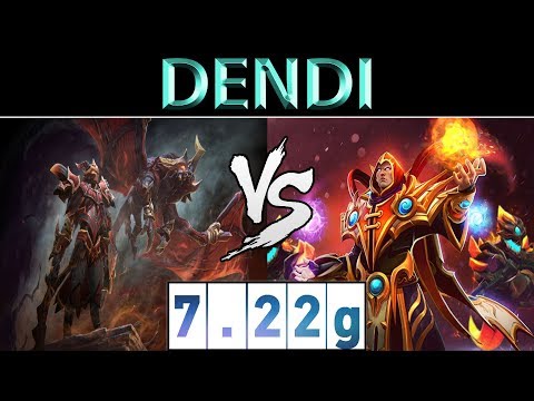 Dendi [Dragon Knight] vs [Invoker] ► EU Ranked ► Dota 2 7.22g