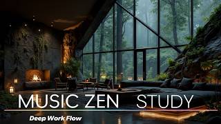 Deep work music - Focus ambient sounds for flow state and intense productivity in cabin
