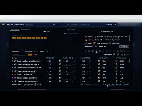 TFT Bulk Selling Tool  Quick way to price check Essence Tab