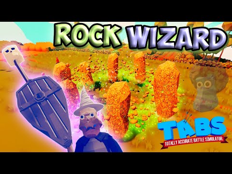 Rock Wizard (RPG TABS unit) vs Every Faction - TABS MODS GAMEPLAY