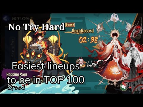 Yamausagi Secret Zone Speed Challenge | Hoping Rage | Easiest lineups with Amaterasu & Izanami