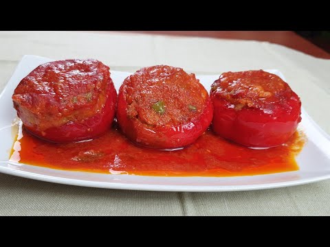 PEPERONI RIPIENI AL POMODORO DELICATI E SUPER GOLOSI RICETTA CALABRESE ( CALABRIAN PEPPERS)