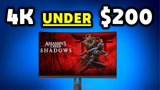 BEST GAMING MONITOR UNDER $200 🤯 Budget 4k Display