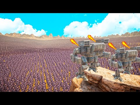 Battle shark, btr80, m134, Blaze mech, Asault mech VS 2.5Million Giant Monster, Orc & zombie ! UEBS2