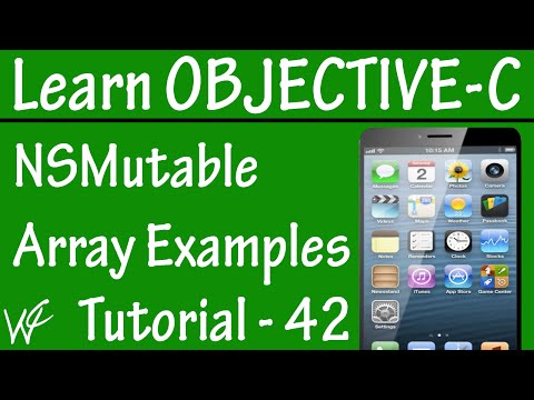 Free Objective C Programming Tutorial for Beginners 42 - NSMutableArray in Objective C