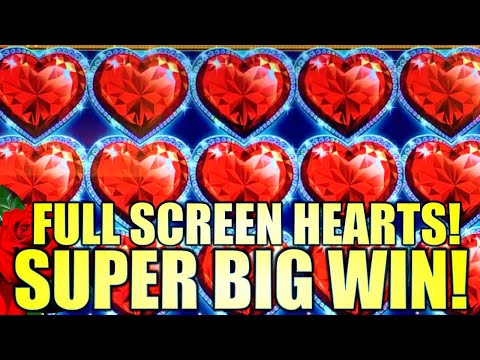★SUPER BIG WIN!★ $10 BET AMAZING FULL SCREEN!! LOCK IT LINK & SIZZLING HEARTS Slot Machine