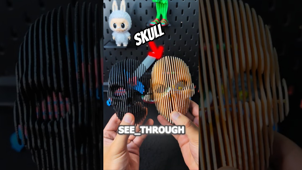 3D Printed Quantum Skin Skull See-through #3dprinting