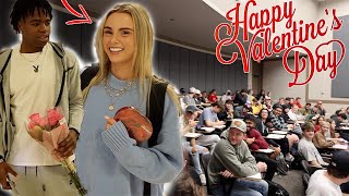 ASKING RANDOM GIRLS TO BE MY VALENTINE DURING COLLEGE LECTURES! video
