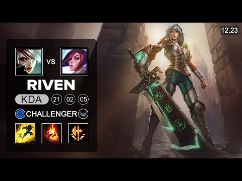 Riven vs Fiora Top - EUW Challenger - Patch 12.23 Season 12