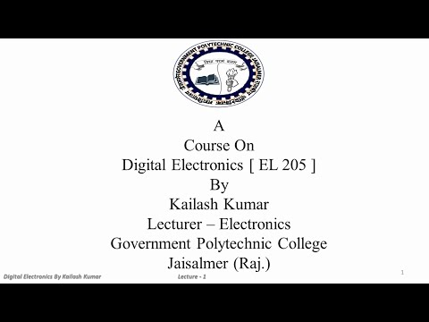 EL 205 L1 Introduction