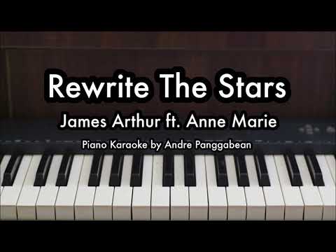 Rewrite The Stars - James Arthur ft. Anne Marie | Piano Karaoke by Andre Panggabean