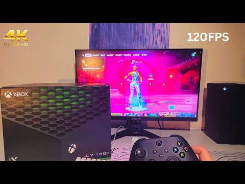 Fortnite on Xbox SERIES X (Unboxing+120 FPS Gameplay)
