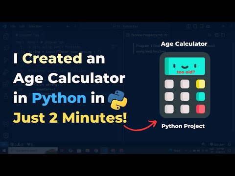 Simple Age Calculator Using Python Python Project Tutorials
